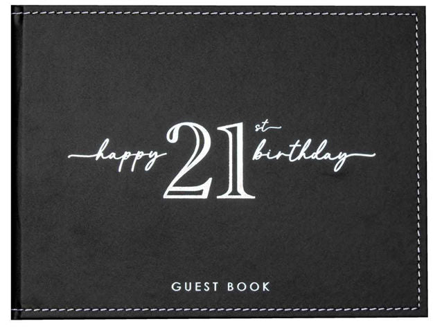 Guest Book 21st Black/Silver