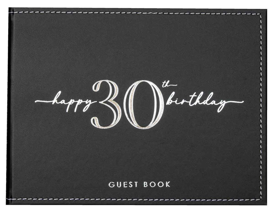 Guest Book 30th Black/Silver