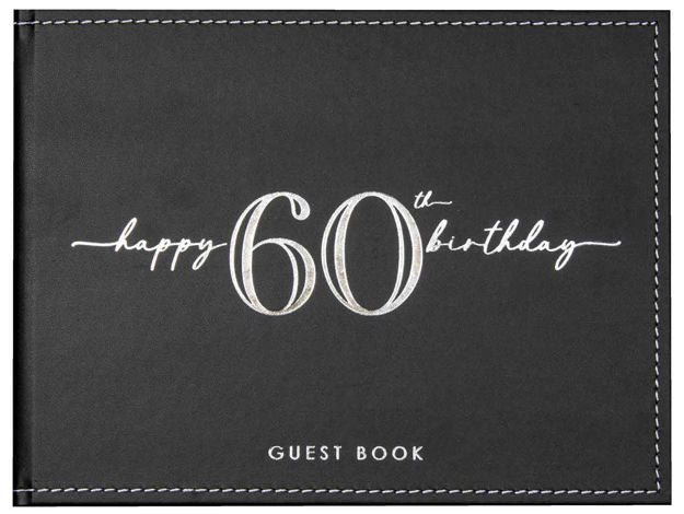 Guest Book 60th Black/Silver