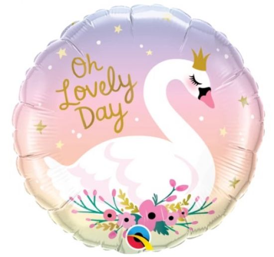 18inch Foil - Oh Lovely Day Swan