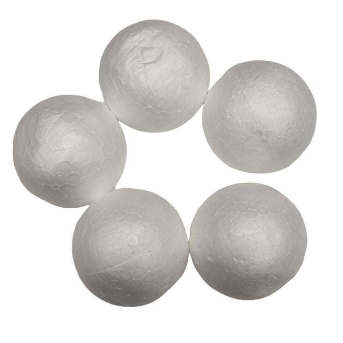 Round White Styrofoam Balls 5pk - 5cm