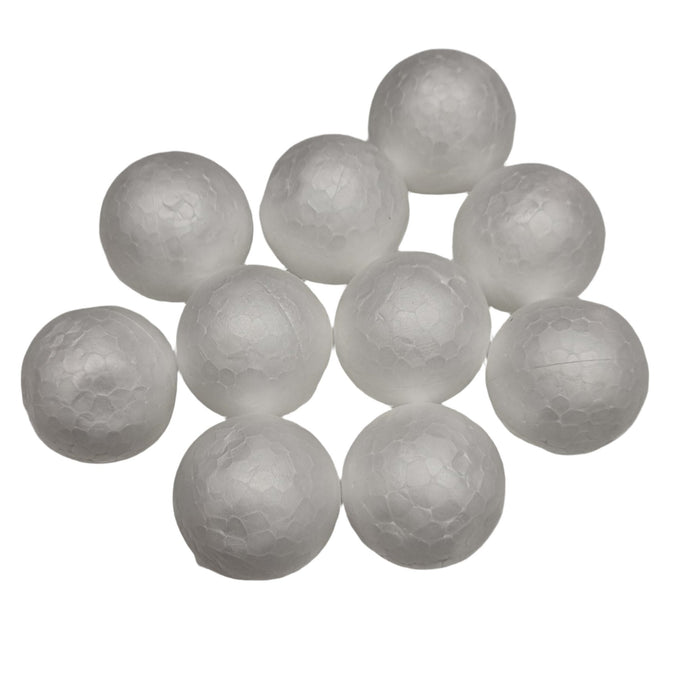 Round White Styrofoam Balls 10pk - 3cm