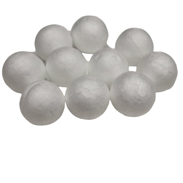 Round White Styrofoam Balls 10pk - 2cm