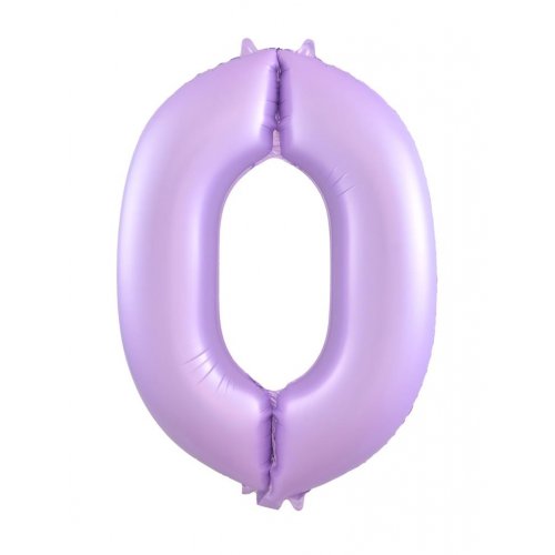 Matte Pastel Lilac Number Foil Balloons