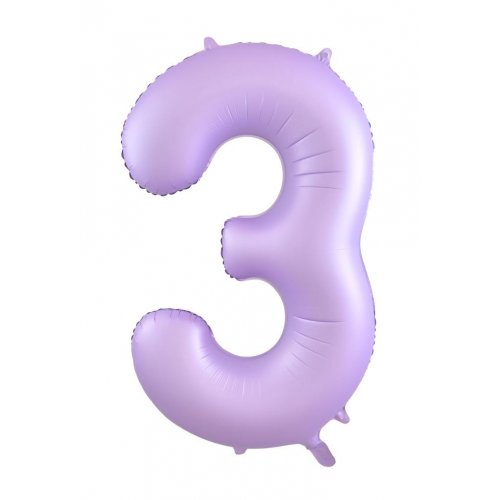 Matte Pastel Lilac Number Foil Balloons