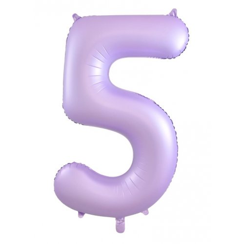 Matte Pastel Lilac Number Foil Balloons