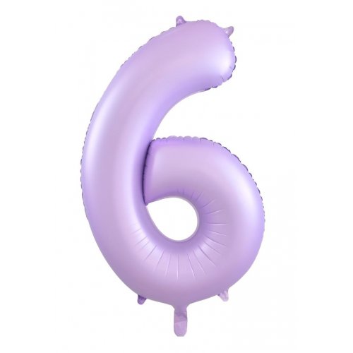 Matte Pastel Lilac Number Foil Balloons