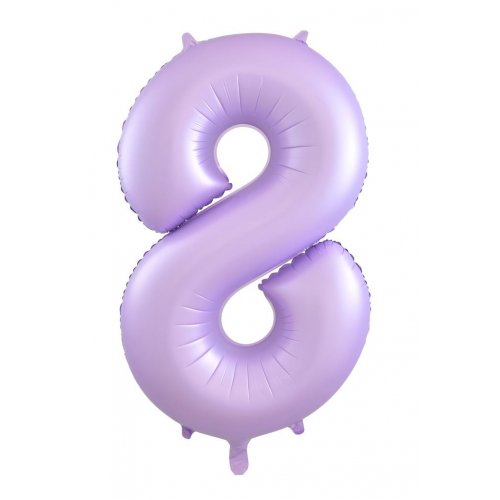 Matte Pastel Lilac Number Foil Balloons