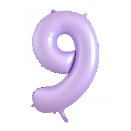 Matte Pastel Lilac Number Foil Balloons