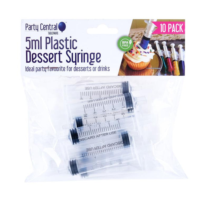 Plastic Dessert Syringes 5ml - 10pk