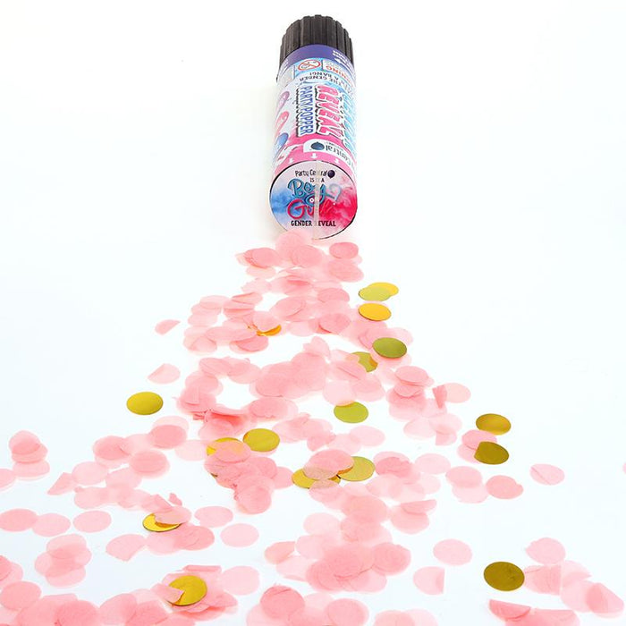 Party Popper Gender Reveal Confetti Cannon 3pk - Pink