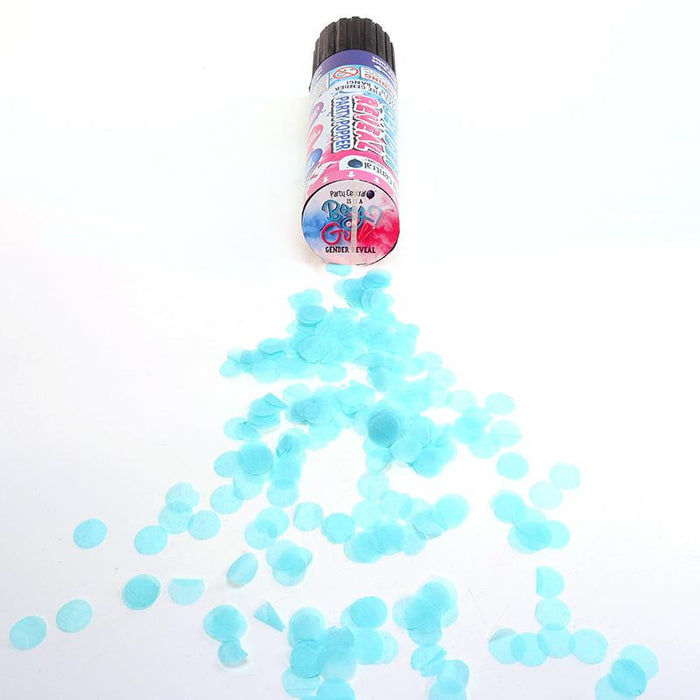 Party Popper Gender Reveal Confetti Cannon 3pk - Blue