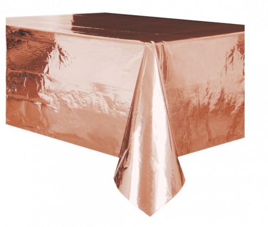 Rectangle Foil Tablecover - Rose Gold