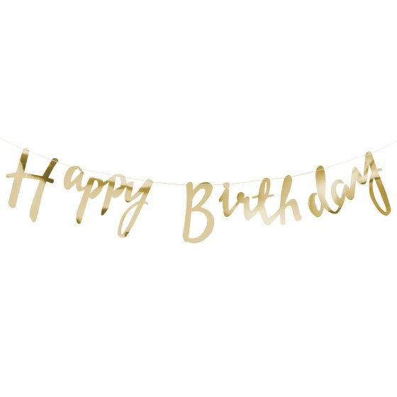 Pick & Mix Happy Birthday Foiled Banner Gold