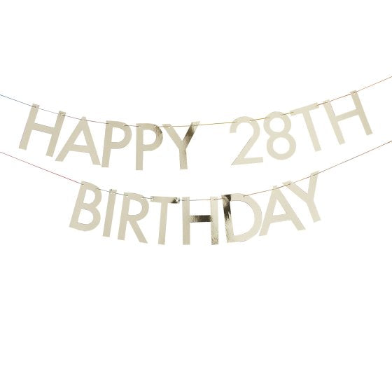 Mix It Up Customisable Birthday Banner Gold