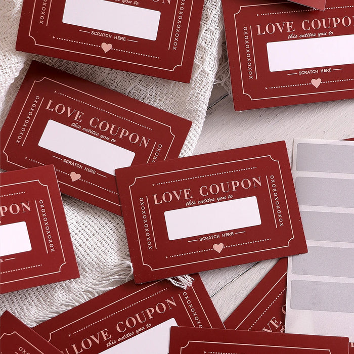 Scratch-Off Love Coupons Red - 10pc