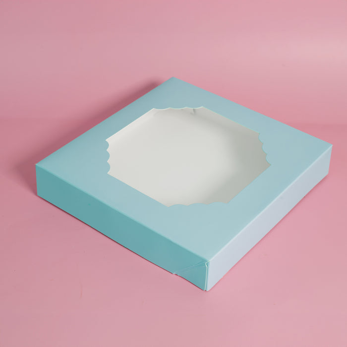 PAPYRUS Scalloped LARGE 20cm Treat Box (Pack of 5) - PASTEL BLUE