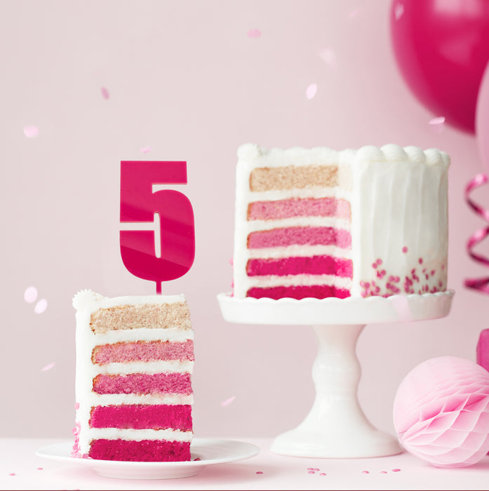 Mega NUMBER 5 Cake Topper - PINK