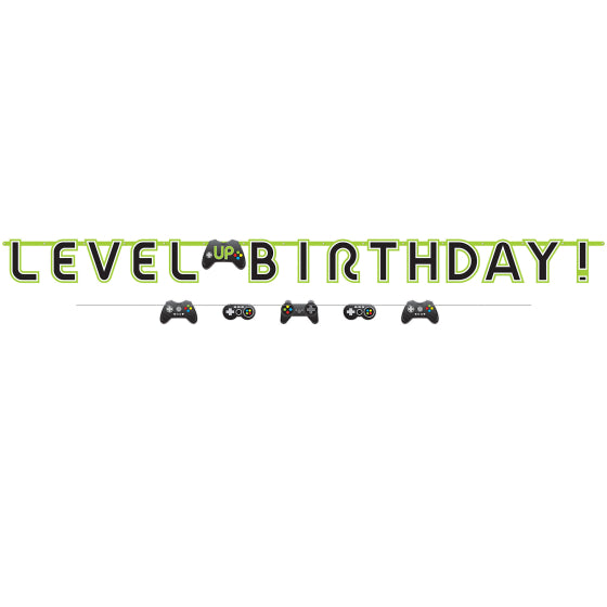 Level Up Gaming Jumbo Birthday Banner Kit