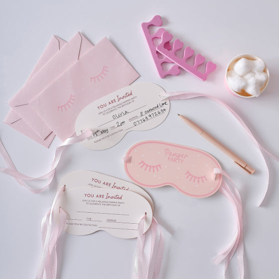 Pamper Party Invitations