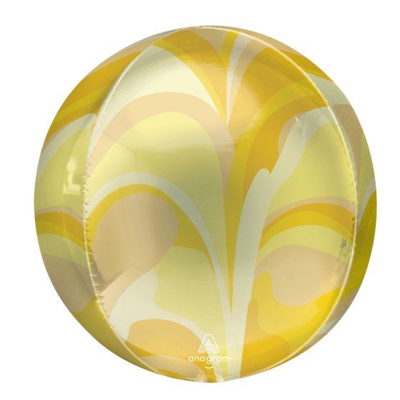 Orbz XL Gold Macro Marble Foil Balloon