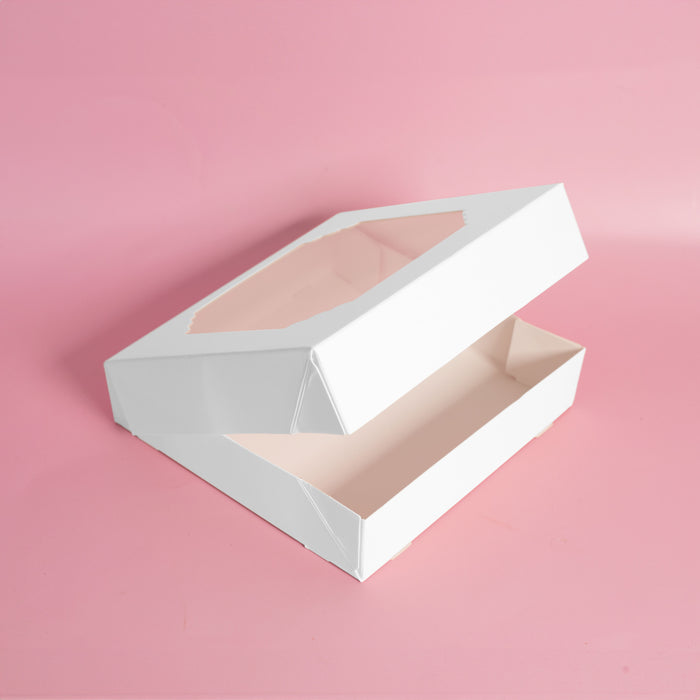 PAPYRUS Scalloped LARGE 20cm Treat Box (Pack of 5) - WHITE