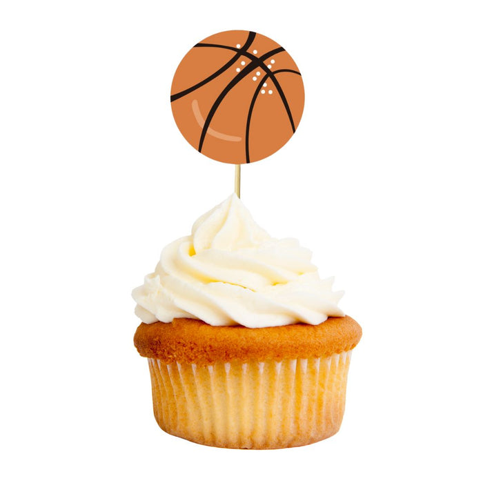 Basketball Cake Toppers 12pk