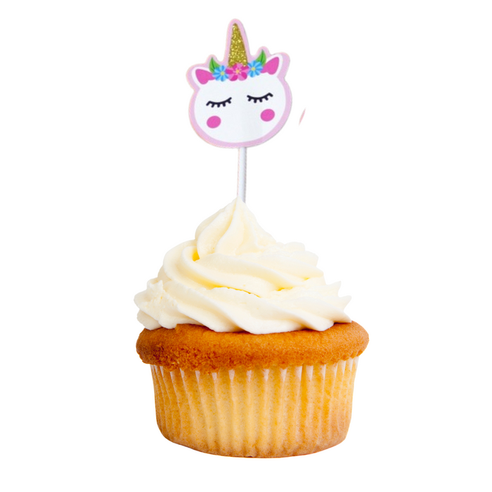 Unicorn Head Cake Toppers 6pk