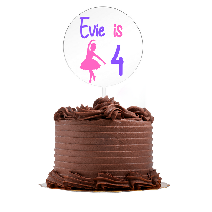 Personalised Cake Topper - Ballerina *Pre Order*