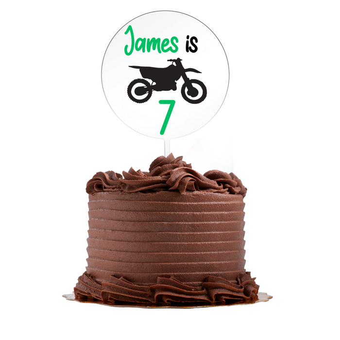 Personalised Cake Topper - Dirtbike *Pre Order*