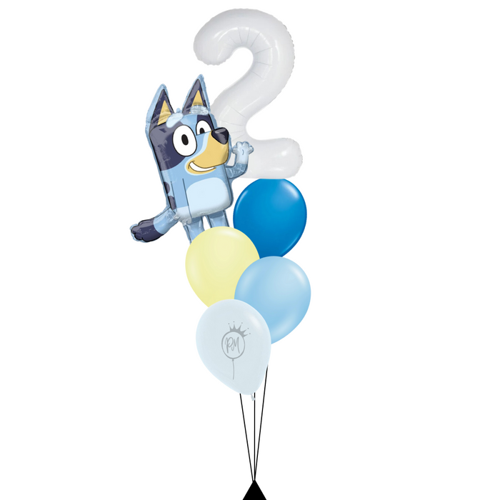 Bluey Number Supershape Balloon Bouquet