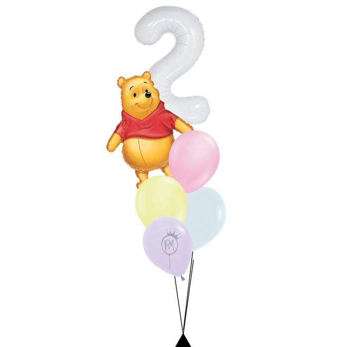 Winnie The Pooh Number Supershape Balloon Bouquet