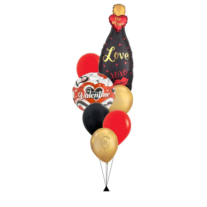 Be Mine Bubbly Love Valentine Balloon Bouquet