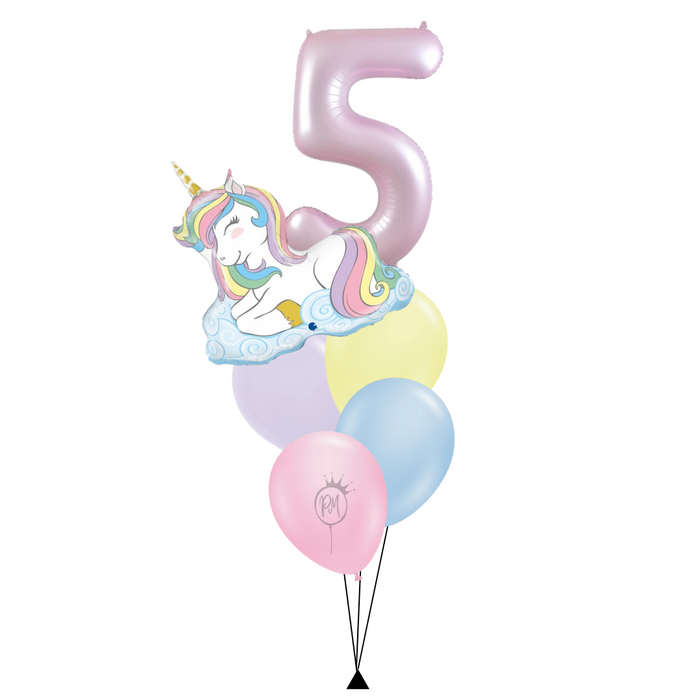 Unicorn Number Supershape Balloon Bouquet