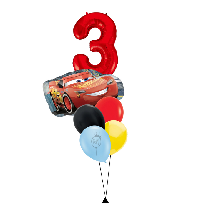 Cars Number Supershape Balloon Bouquet