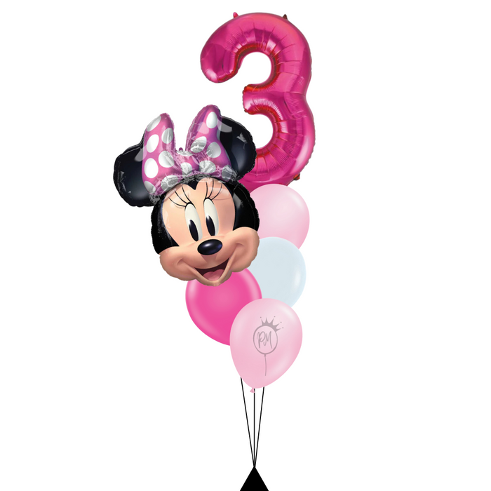 Minnie Mouse Number Supershape Balloon Bouquet