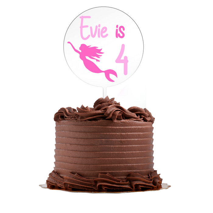 Personalised Cake Topper - Mermaid *Pre Order*