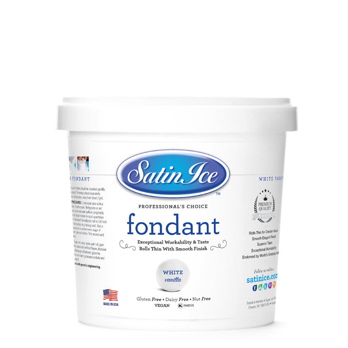 Satin Ice RTR Fondant - Vanilla White 1kg