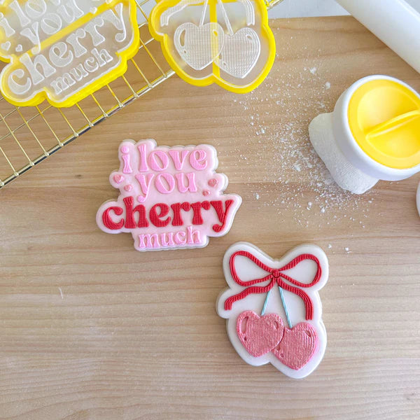 Heart Cherries with Bow Debosser Set