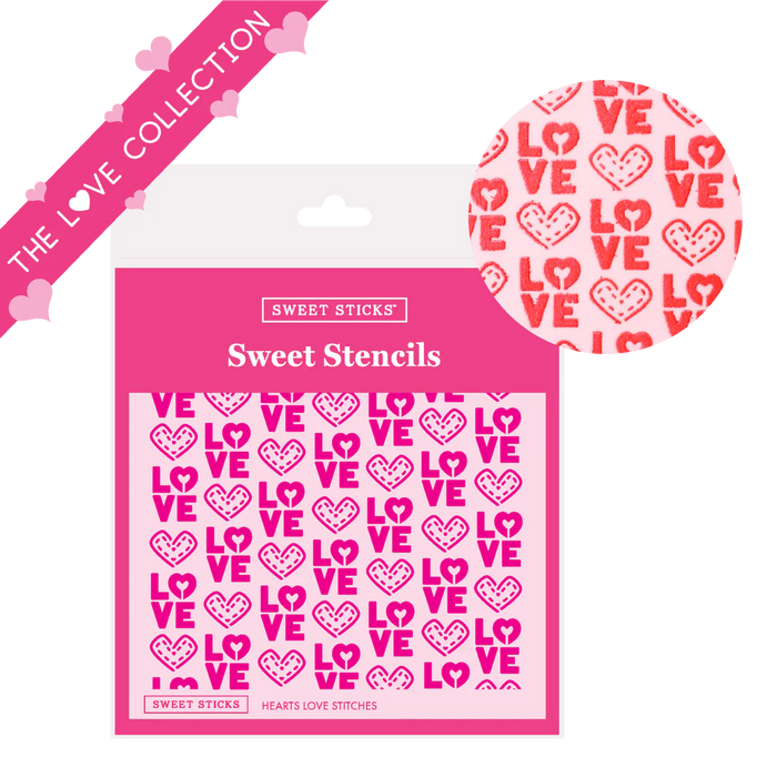 Hearts & Love - Sweet Sticks Stencil