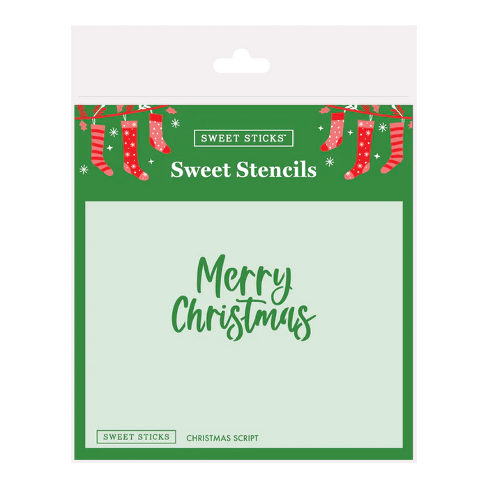 Christmas Script - Sweet Sticks Stencil