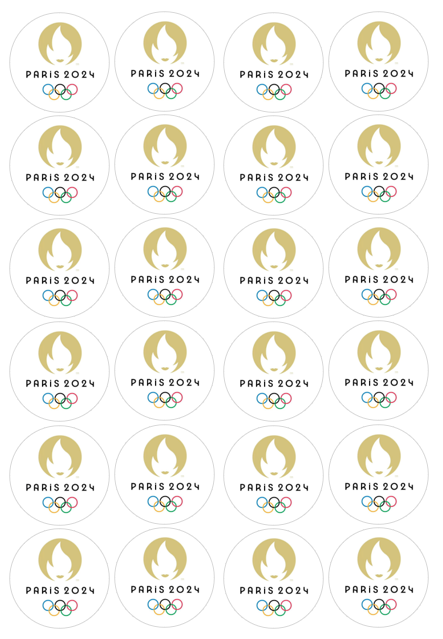 Olympics 2024 Cupcake Toppers 24pk - Gold