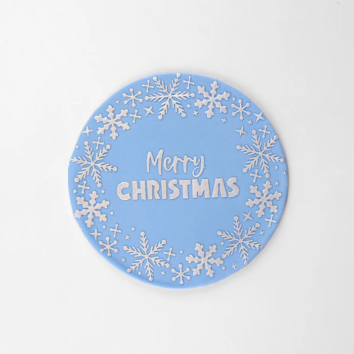 Christmas Cake Snowflake Wreath - Sweet Sticks Stencil