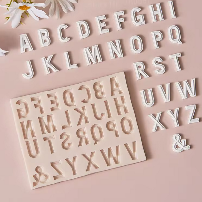 Modern Capital Letters Alphabet Silicone Mould