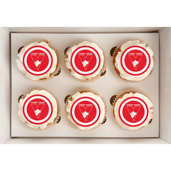 Sydney Swans 24 Edible Cupcake Toppers (4cm)