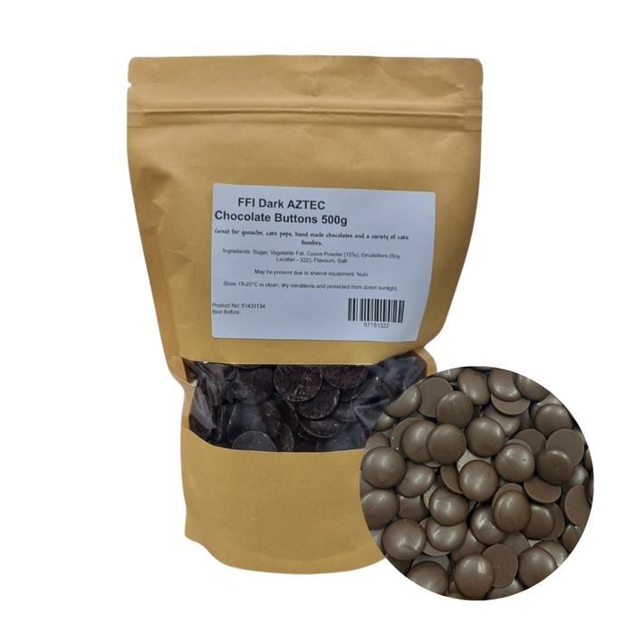 FFI Dark AZTEC Chocolate Buttons 500g