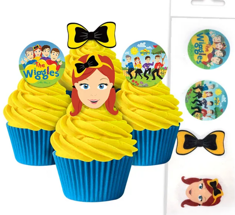 The Wiggles Cupcake Wafer Toppers 16pcs