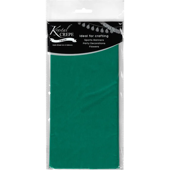 Krystal Crepe Paper - Dark Green (1 Sheet)