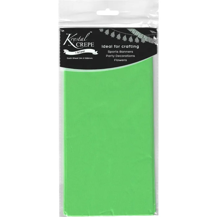 Krystal Crepe Paper - Light Green (1 Sheet)