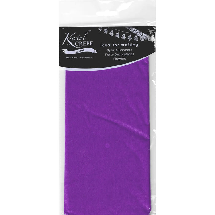 Krystal Crepe Paper - Purple (1 Sheet)